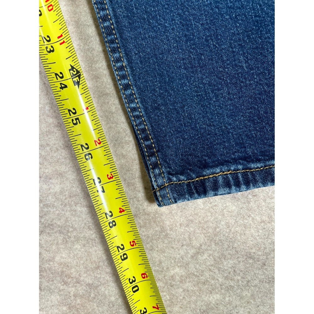 Levi's 502 Taper Fit Jeans Mens 34x32 Blue Whiskering Denim Medium Wash Mid Rise - Picture 15 of 16